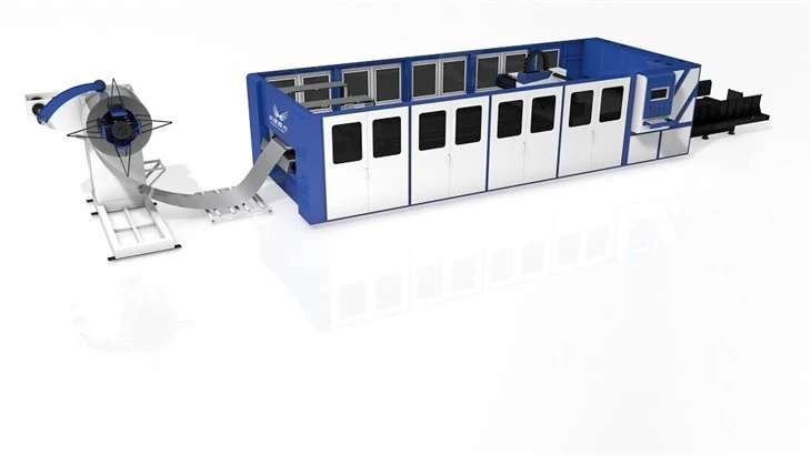 Automatic Loading And Unloading Coil Fed Fiber Laser Cutting Machine 1500w 2000w 3000w 1500*3000 For Aluminum Stainless Steel Carbon